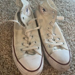 size 8 white converse high tops